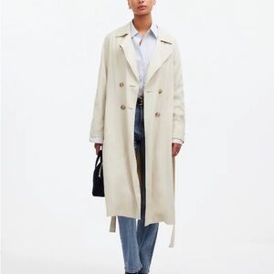 Madewell Classic Cream Trench Coat